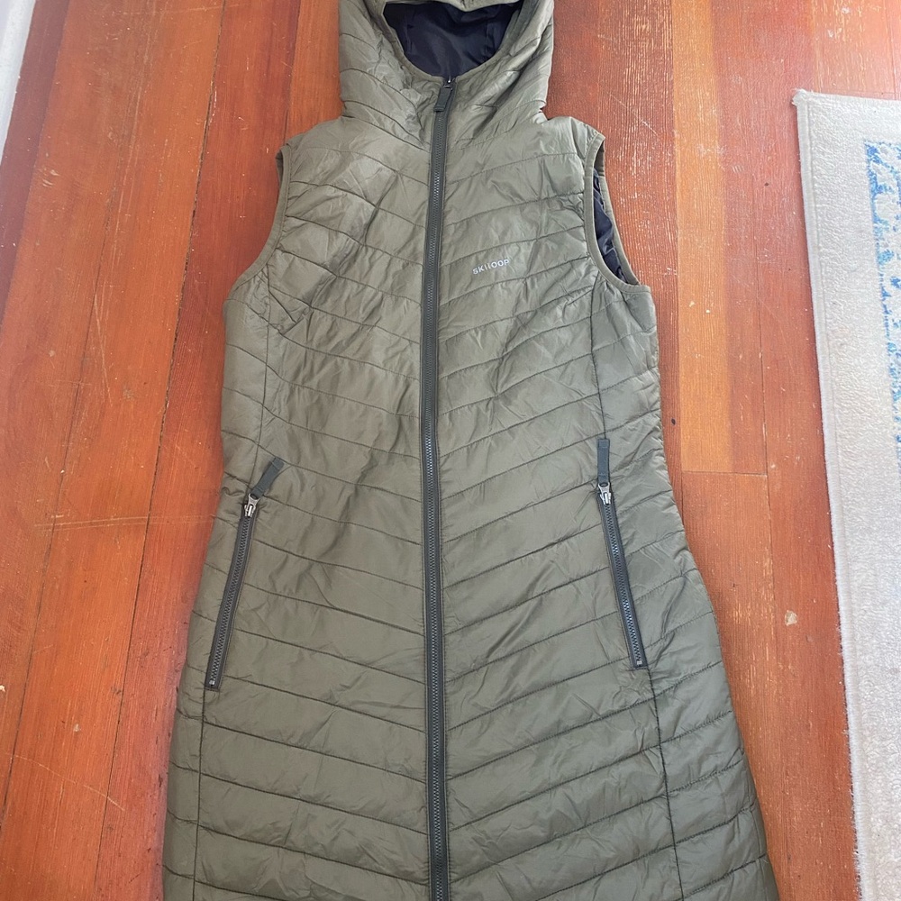 Skhoop “The Debbie” green long vest medium